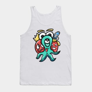 Monster Character Doodle Art Tank Top